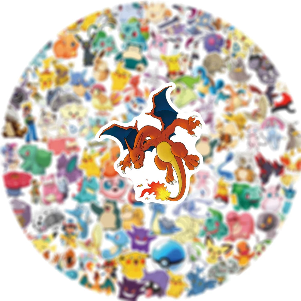 50/100/200pcs Pokemon Anime Stickers Pikachu Kawaii Sticker Laptop Suitcase Skateboard Guitar Phone Cartoon Kid Gift Toys -…