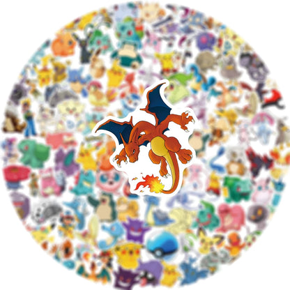 50/100/200pcs Pokemon Anime Stickers Pikachu Kawaii Sticker Laptop Suitcase Skateboard Guitar Phone Cartoon Kid Gift Toys -…
