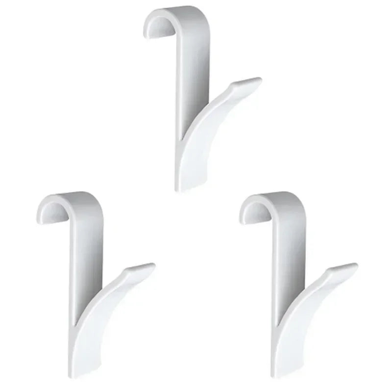 Kitchen Bathroom Hanger Clips Storage Racks White Clear Hanger Heated Towel Radiator Rail Clothes Scarf Hanger Hooks Holder…