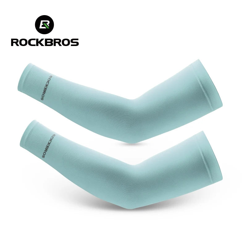 ROCKBROS Ice Silk Bicycle Sleeves Summer Breathable Cycling Arm Protection Outdoor Sun UV Protect Sports MTB Road Bike Sleev…
