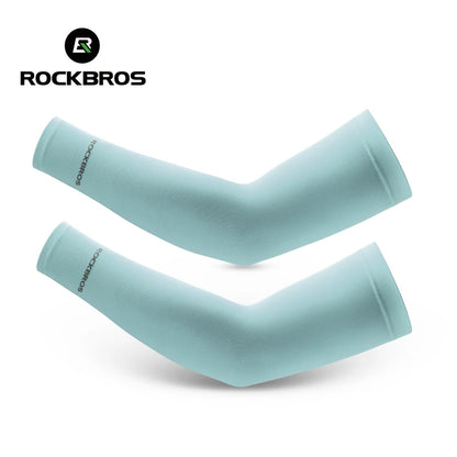 ROCKBROS Ice Silk Bicycle Sleeves Summer Breathable Cycling Arm Protection Outdoor Sun UV Protect Sports MTB Road Bike Sleev…