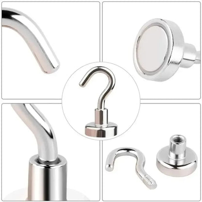 10PCS Strong Magnet Hooks Multi-Purpose Storage Hooks Home Kitchen Bar Storage Hooks Key Storage Hooks Bathroom Hangers - im…