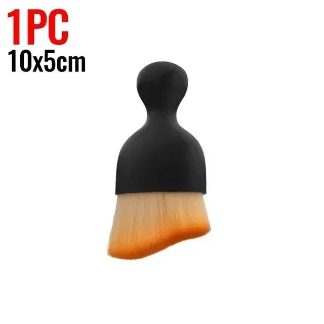 Car Interior Cleaning Brush Conditioner Air Outlet Soft Fur Clean Brushes with Shells Crevice Dust Removal Detailing Brush T…