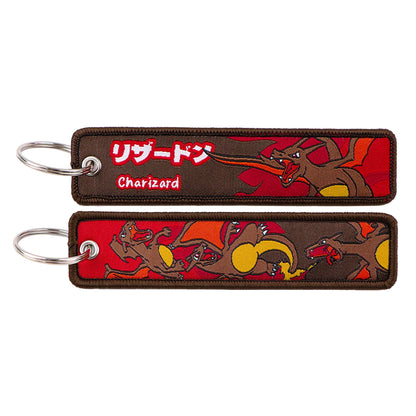 Japanese Anime Elf Monsters Keychain for Cars Backpack Key Holders Embroidery Keyrings Key Tag Jet Tag Accessories Gifts 1pc…