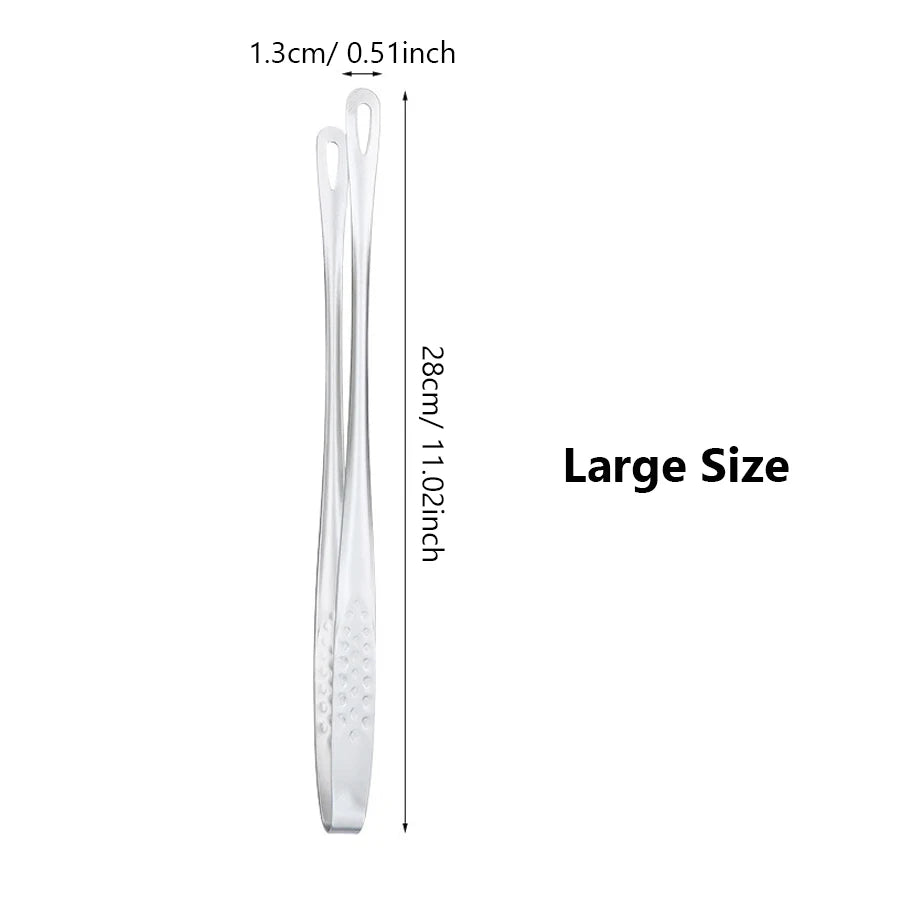 Long Stainless Steel Kitchen Tongs Non-Slip Heat Resistant BBQ Grill Tongs for Steak Seafood Buffet Salad Cooking Tools - im…