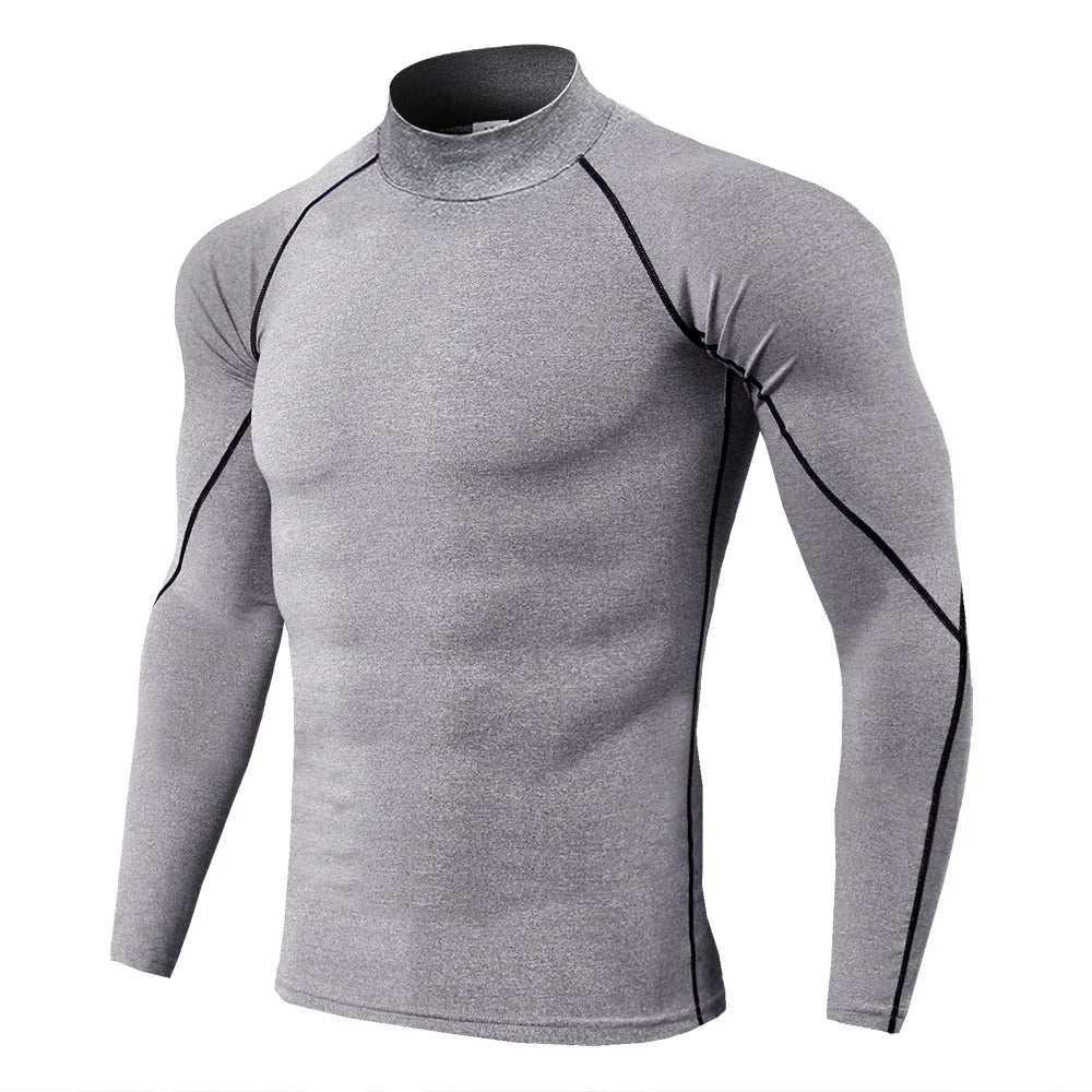 Men Sport T-shirt Quick Dry Bodybuilding Running Shirt Long Sleeve Compression Top Gym T Shirt Men Fitness Tight Rashgard -…