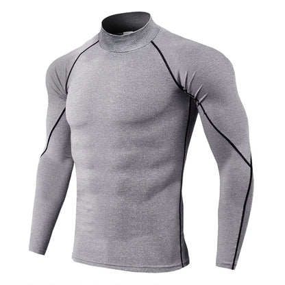 Men Sport T-shirt Quick Dry Bodybuilding Running Shirt Long Sleeve Compression Top Gym T Shirt Men Fitness Tight Rashgard -…