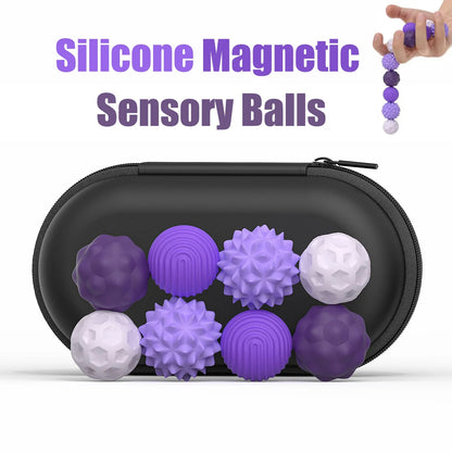 Silicone Magnetic Sensory Balls Fidget Toy Worry Balls Autism Calming Fidgeting Toy Anxiety Relief Stress Sensory Toy