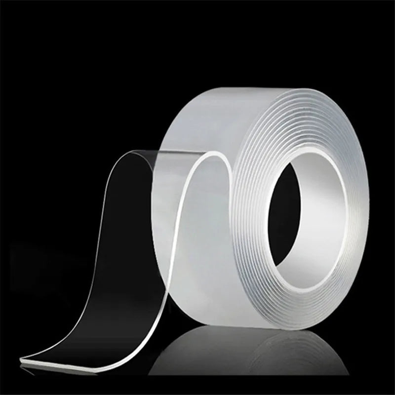 1m 2m 3m 5m Nano Tape Double Sided Tape Transparent Reusable Waterproof Adhesive Strong Tapes Cleanable Kitchen Bathroom Sup…