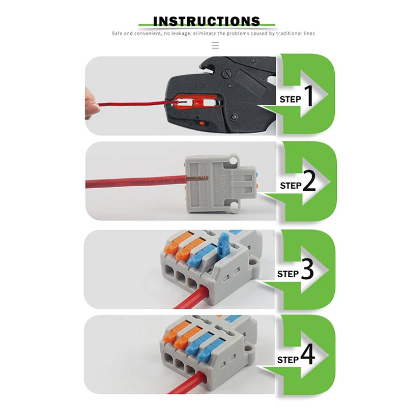 5PCS Fast Wire Connector Push-in Electrical Terminal Block Universal Splicing Wiring Cable Connectors For Cable Connection S…