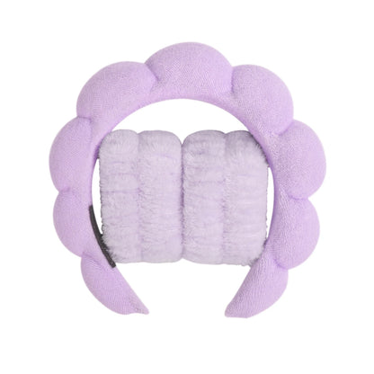 1/3Pcs Fashion Microfiber Washing Wristbands Scrunchies Puffy Headband Spa Bubble Headband for Washing Face Makeup Shower Sk…