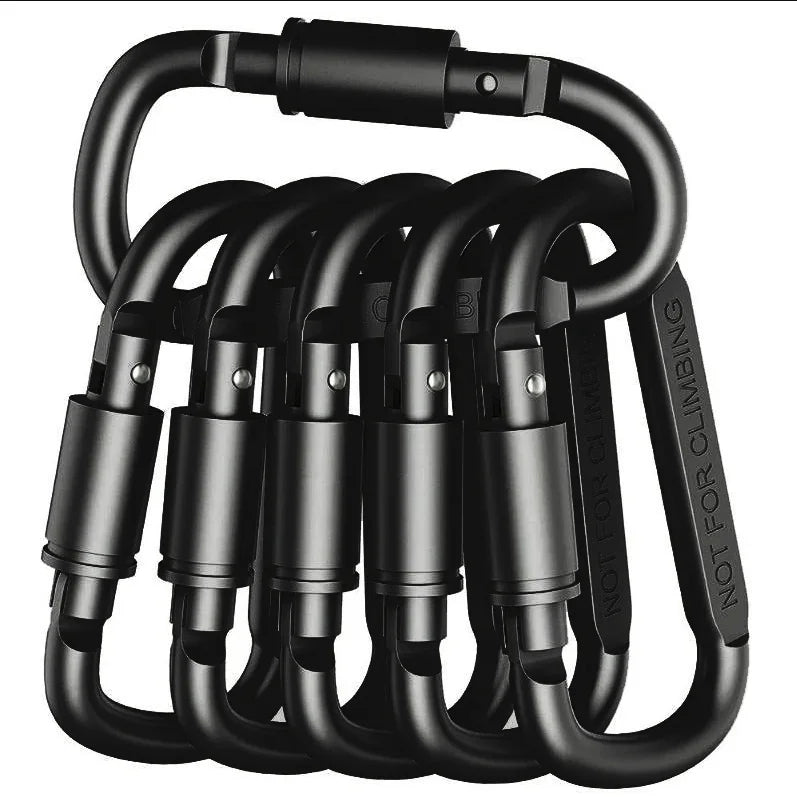 4-6PCS Carabiner Set For Key Camping Survival EDC Outdoor Keychain Clip Alloy Aluminum Tactical Caribiner Hook Karabiners -…