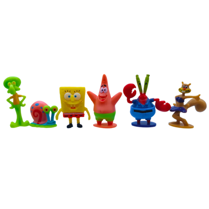 6pcs SpongeBob Fish Tank Decoration Cartoon Aquarium Doll Decorations Pineapple House Fish Shrimp Hideout Aquarium Decoratio…