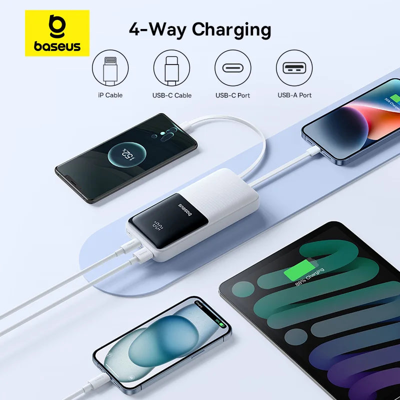 Baseus Power Bank 20000mAh PD 22.5W Fast Charging Phone External Battery Powerbank Charger for Xiaomi Poco iPhone Samsung iP…