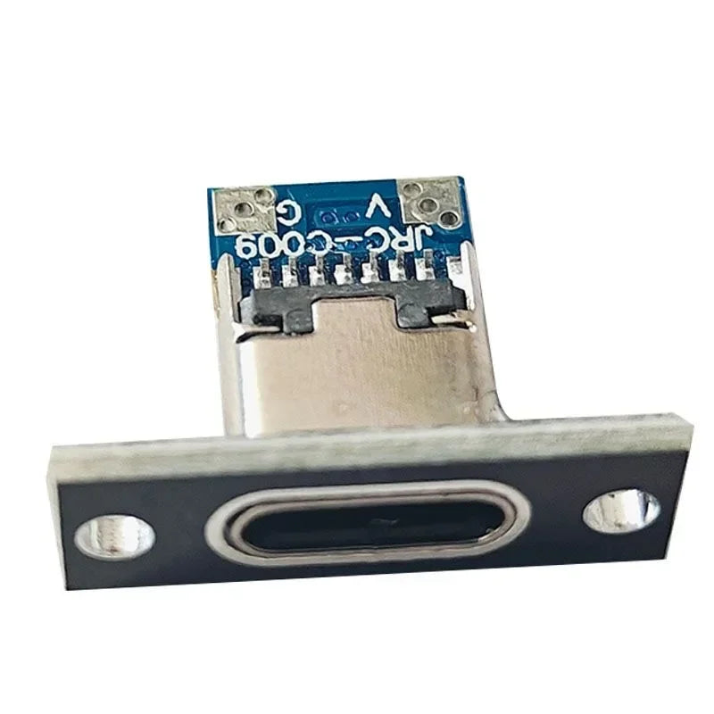 5/20Pcs USB Jack 3.1 Type-C 2Pin 4Pin Female Connector Jack Data Charging Port Small Electrical Charging Base with Fixing Pl…