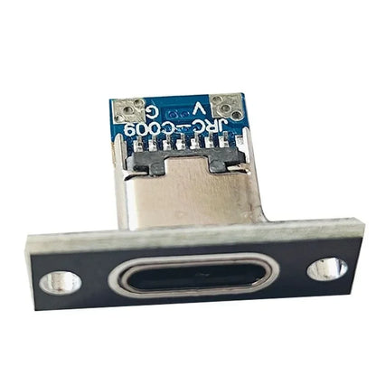 5/20Pcs USB Jack 3.1 Type-C 2Pin 4Pin Female Connector Jack Data Charging Port Small Electrical Charging Base with Fixing Pl…