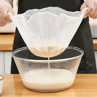 Reusable Cheese Cloth Bags-Fine Mesh Strainer for Yogurt,Juice,Coffee-Food-Safe Gauze Filtering Bags-Kitchen Cooking Accesso…
