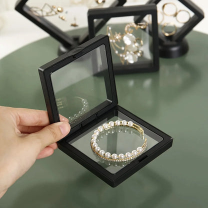 10pcs, Transparent Floating Display Box, Plastic Film Jewelry Packaging Box, Jewelry, Necklace, Ring, and Collectible Storag…