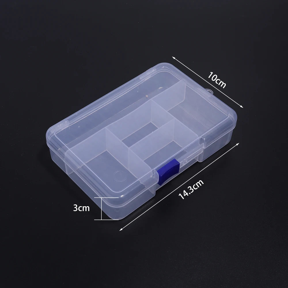 1 Pc Plastic Jewelry Box 5-28 Compartment Slot Organizer Storage Beads Container Adjustable Jewelry Storage Box Rectangle Ca…