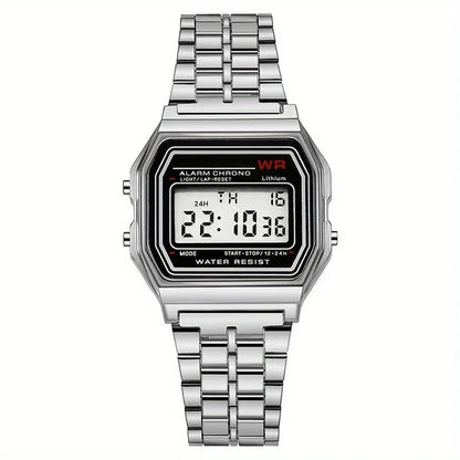 F91W Non-Waterproof Steel Band Watch For Women, Men, Business Clock, Multi-Functional LED Digital Sports Watch, Electronic C…