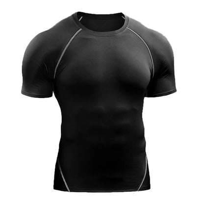 2026 Compression T Shirt Men Summer Sportswear Running T-shirt Elastic Quick Dry Sport Tops Tee Athletic Gym Workout Shirts…