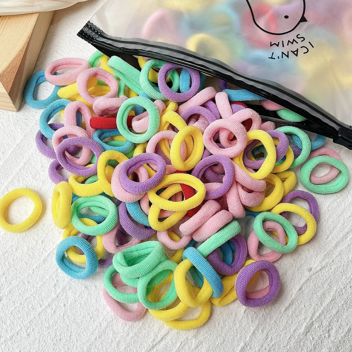20/50pcs Kids Elastic Hair Bands Girls Sweets Scrunchie Rubber Band for Children Hair Ties Clips Headband Baby Hair Accessor…