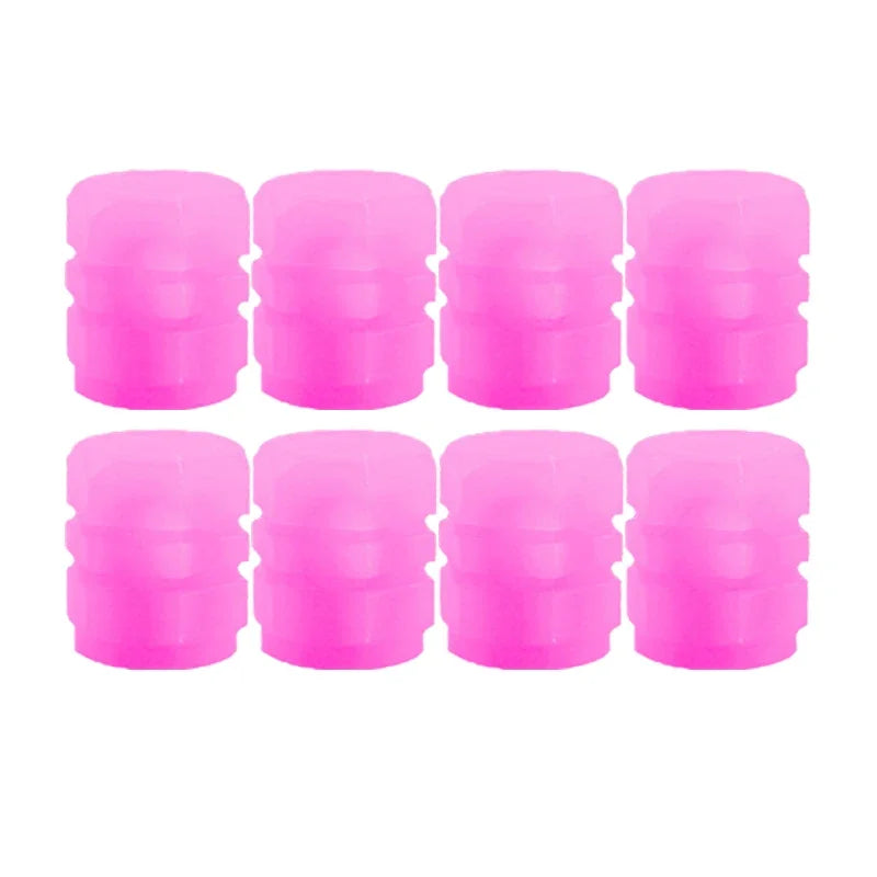 Luminous Valve Caps Fluorescent Night Car Tire Valve Caps Motorcycle Bike Glowing Decor Wheel Nozzles Tyre Cap Car Accessori…