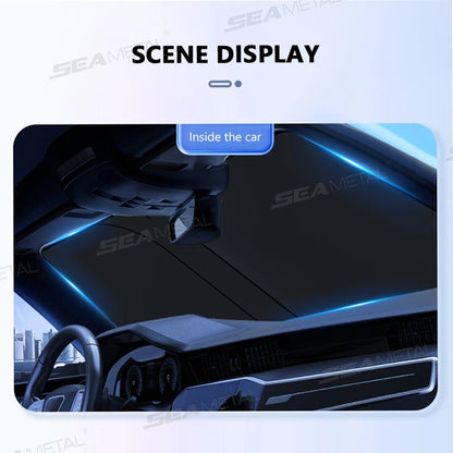 SEAMETAL Car Windshield Sun Shade Cover Foldable Front Window Sun Visor Blocks UV Refletive Car Parasol Sunshade Protector C…