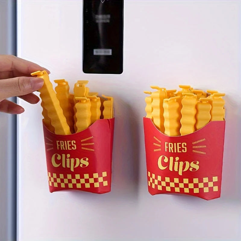 12PCS French Fry Shaped Sealing Clip - For Snack Sealing, Food Clips, Plastic Bag Seasoning Sealing Strips - image 4