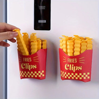 12PCS French Fry Shaped Sealing Clip - For Snack Sealing, Food Clips, Plastic Bag Seasoning Sealing Strips - image 4