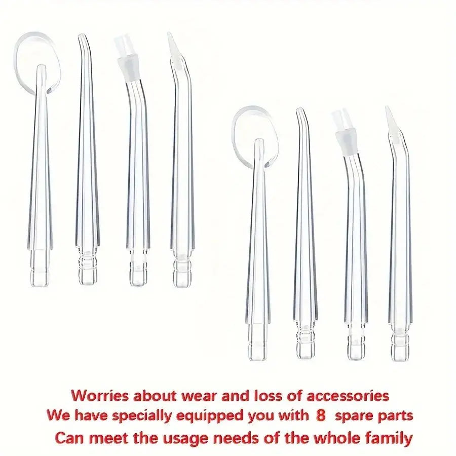 8 Pcs/Set Replaceable Oral Dental Nozzles for Oral Irrigator Dental Water Jet Water Pick Mouthwasher Flosser - image 6