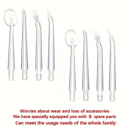 8 Pcs/Set Replaceable Oral Dental Nozzles for Oral Irrigator Dental Water Jet Water Pick Mouthwasher Flosser - image 6