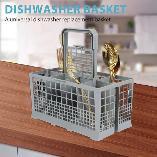Multifunctional Dishwasher Basket Universal Foldable Cutlery Holder Dishwasher Basket Accessory Knife and Fork Storage Baske…