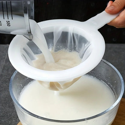 5pcs Soy Milk Wine Filter Bag Nylon Ultra-fine Filter Mesh Sieve for Soy Juice Coffee Milk Food Strainer Spoon Kitchen Colan…