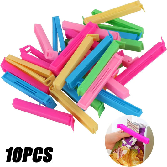 10/5PCS Portable Kitchen Storage Food Snack Seal Sealing Bag Clips Sealer Clamp Plastic Tool Kitchen Accessories Food Bag Cl…