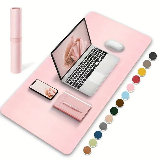 1 Pcs Large Size 600*300mm Office Desk Protector Mat PU Leather Waterproof Mouse Pad Desktop Keyboard Desk Pad Gaming Mousep…