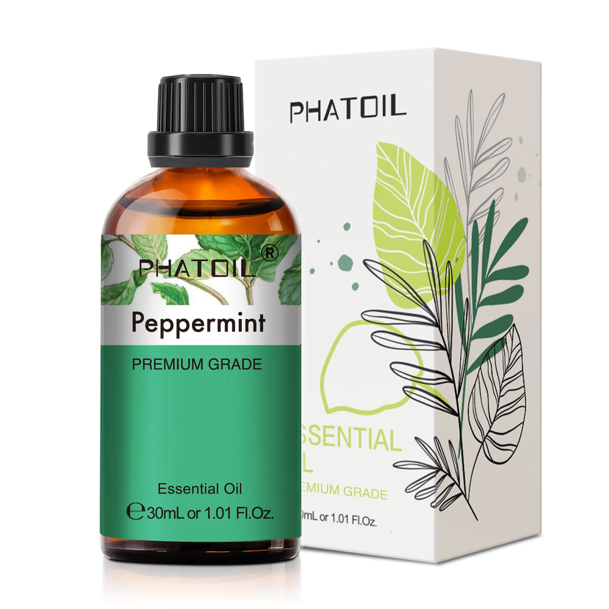 PHATOIL 1PCS Aromatherapy Essential Oil 30ml Lemon Eucalyptus Lavender Bergamot Jasmine Juniper Rose Vanilla Aroma Essential…