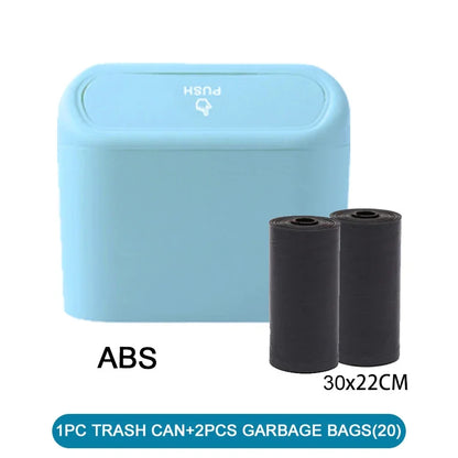 Car Trash Can (with Lid) Contains 60 (300) Garbage Bags, Small Car Trash Can, Leak-proof Mini Car Accessories - image 11