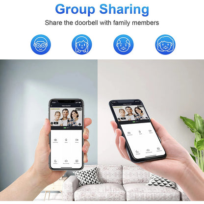 1080P Wireless Video Doorbell Camera WiFi Smart Door Bell Tuya Smart Home Security Motion Detect Night Vision Intercom Doorb…
