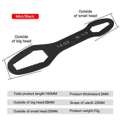 8-22mm Universal Torx Wrench Self-tightening Adjustable Glasses Wrench Board Double-head Torx Spanner Hand Tools for Factory…