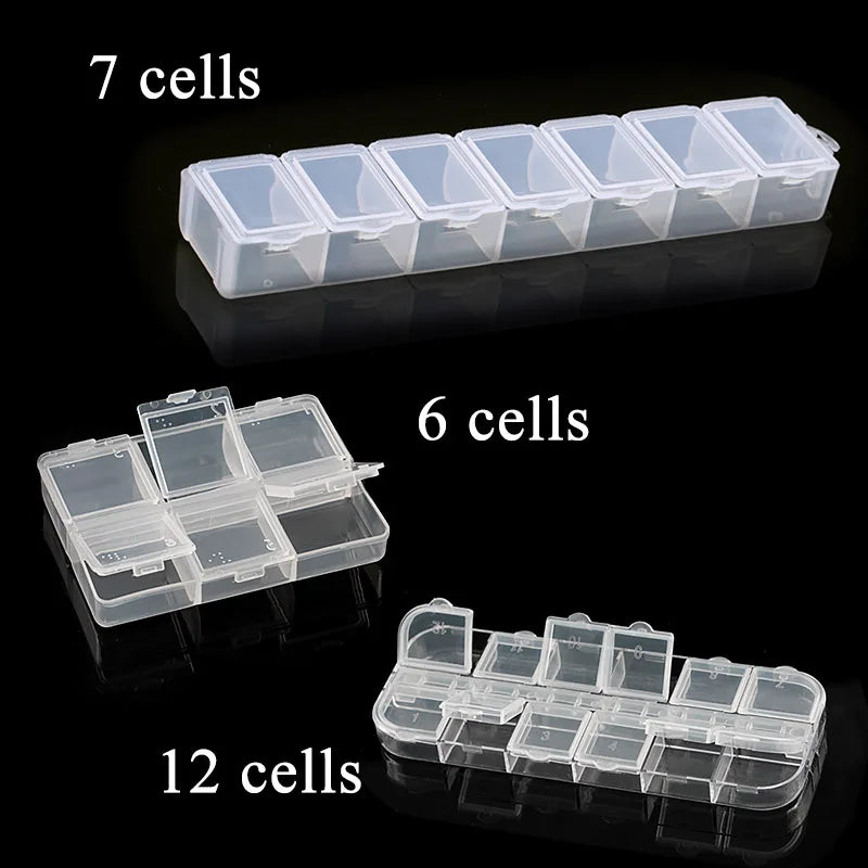 Transparent Plastic Storage Jewelry Box Compartment Adjustable Container For Beads Earring Box For Jewelry Rectangle Box Cas…