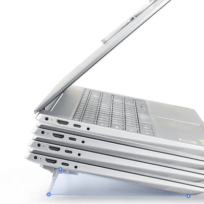 2PCS Mini Foldable Laptop Stand Portable Computer Keyboard Riser with 2 Adjustable Angles Self-Adhesive Invisible Notebook S…