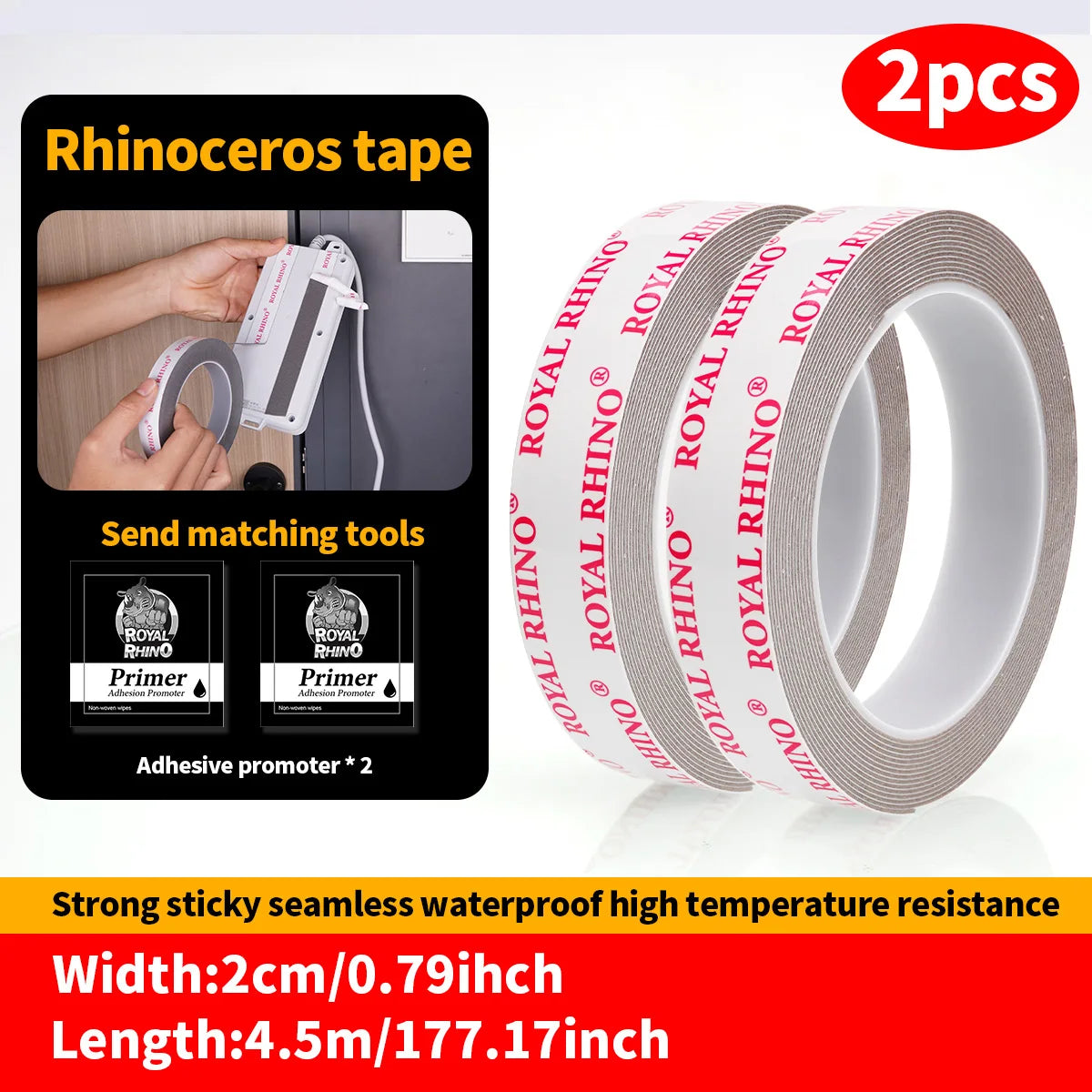 450CM Extra Strong Double Sided Tape Adhesive Car Special Tear Off Without Leaving Traces High Viscosity Mounting Fixing Sti…