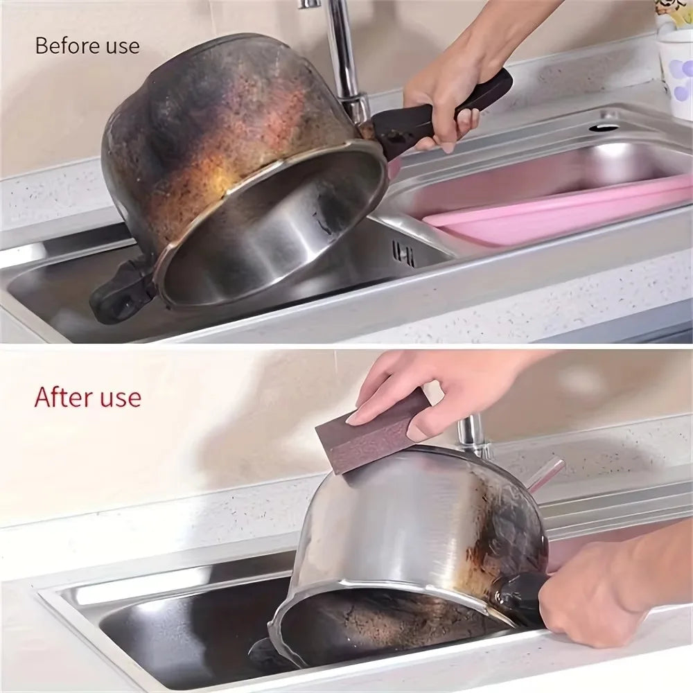 Magic Descaling Emery Sponge Household Cleaning Brush Useful Things For Kitchen Remove Pot Bottom Stubborn Stains Products T…