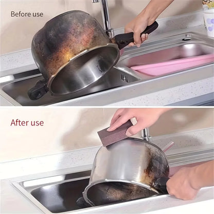 Magic Descaling Emery Sponge Household Cleaning Brush Useful Things For Kitchen Remove Pot Bottom Stubborn Stains Products T…