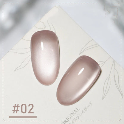 5g/Bottle White Moonlight Nail Cat's Eye Gel Magnetic Satin Gel Polish 9-Colors Soak Off Glitter Phototherapy Manicure Varni…