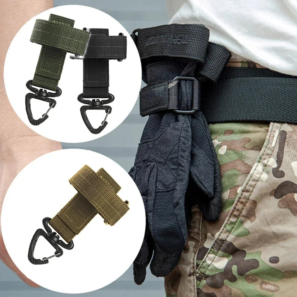 Multi-purpose Nylon Gloves Hook Work Gloves Safety Clip Outdoor Tactical Climbing Rope Camping Hanging Buck Outdoor Camping…
