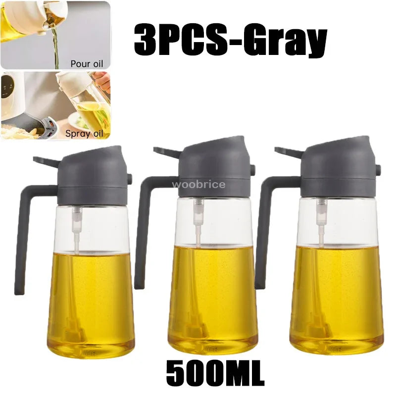 2in1 Kitchen Spray Oil Dispenser Oil Sprayer Polisher Or Only Brush Spray for Air Fryer Salad Grilling Roasting Cooking Kitc…