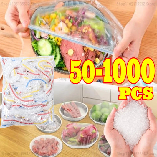 Reusable Disposable Food Cover Plastic Wrap Durable Elastic Food Lids for Bowls Elastic Plate Covers For Kitchen Food Saver…