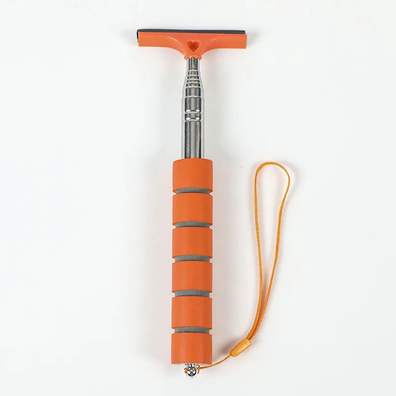 Car Rearview Mirror Wiper Cleaning Tool Auto Glass Mist Cleaner Scraper Car Accessories Handle Telescopic Window Cleaning Br…